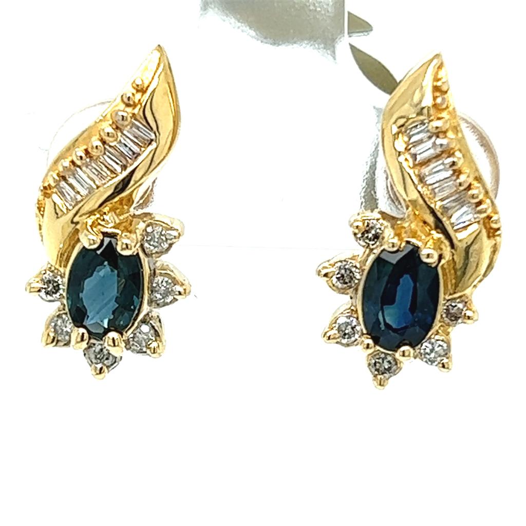 Estate Colored Stone Earrings