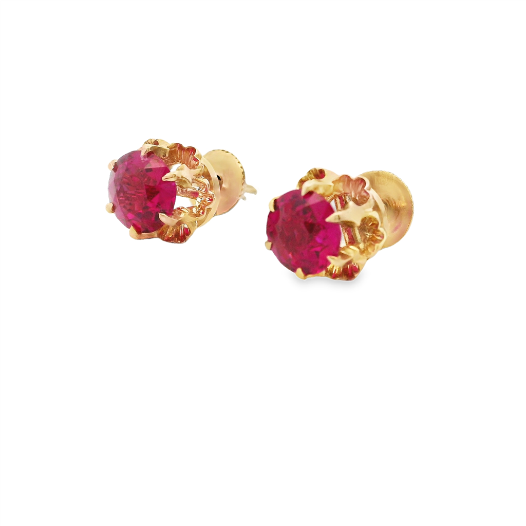 Estate Colored Stone Earrings