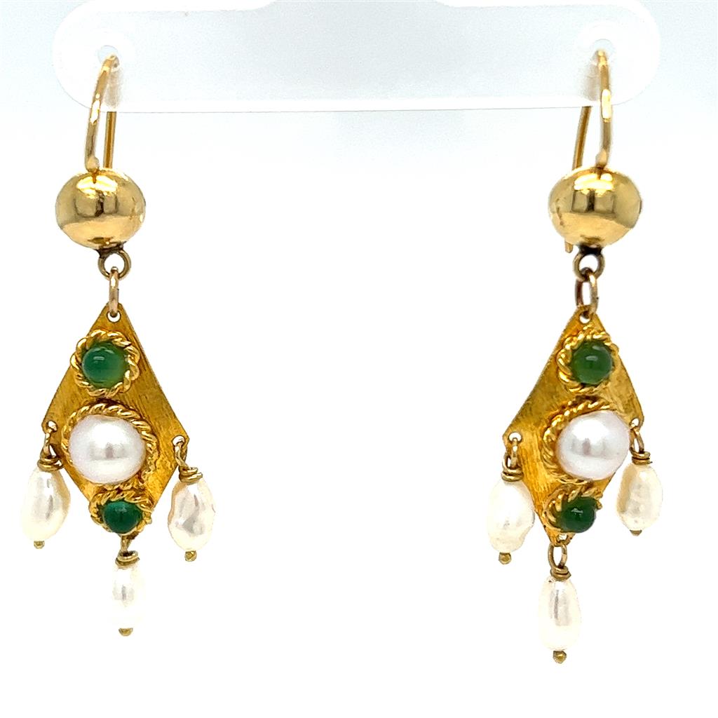 Estate Color Stone Earring