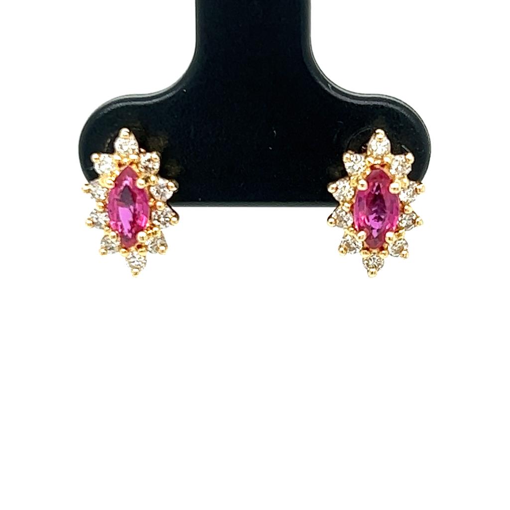 Estate Color Stone Earring