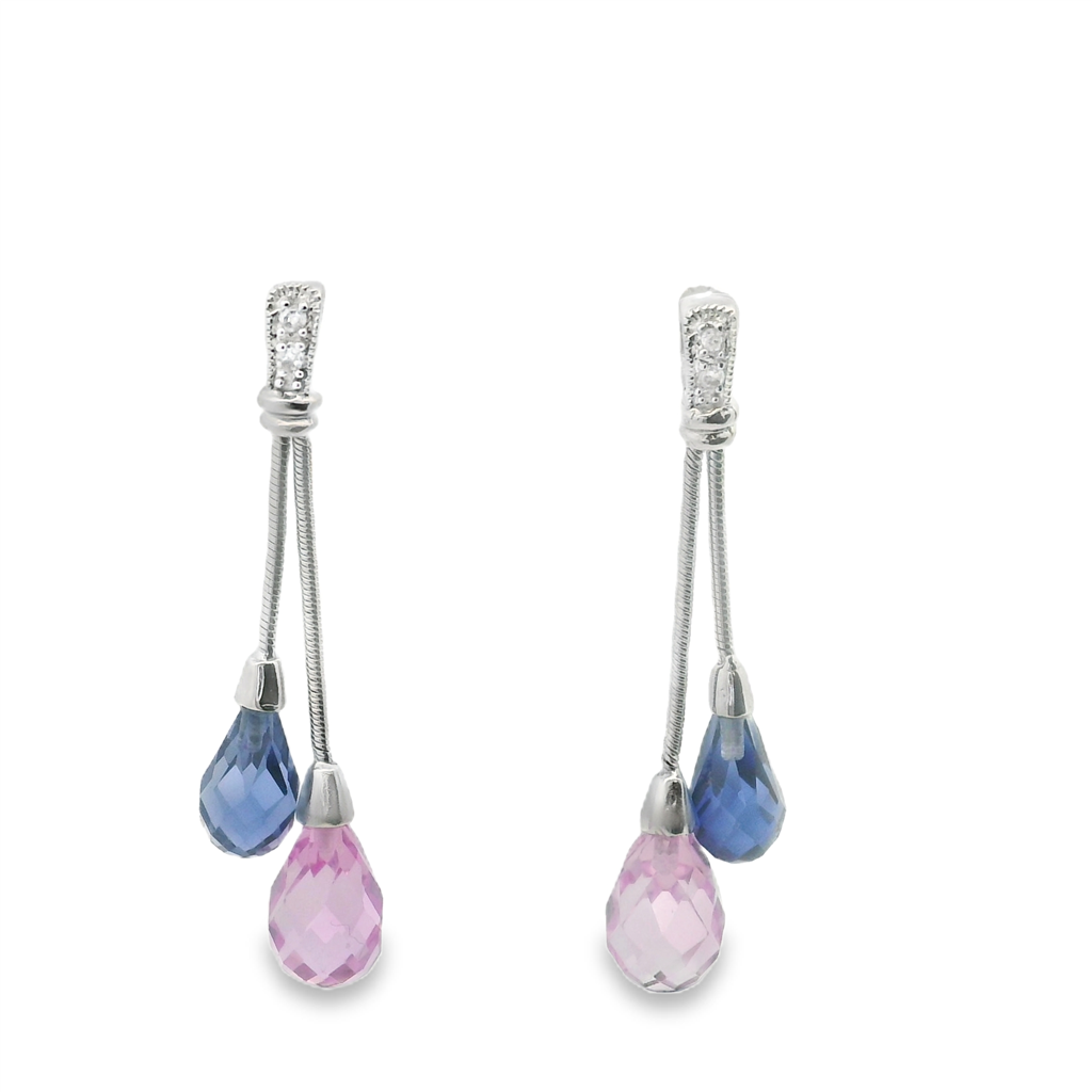 Estate Colored Stone Earrings