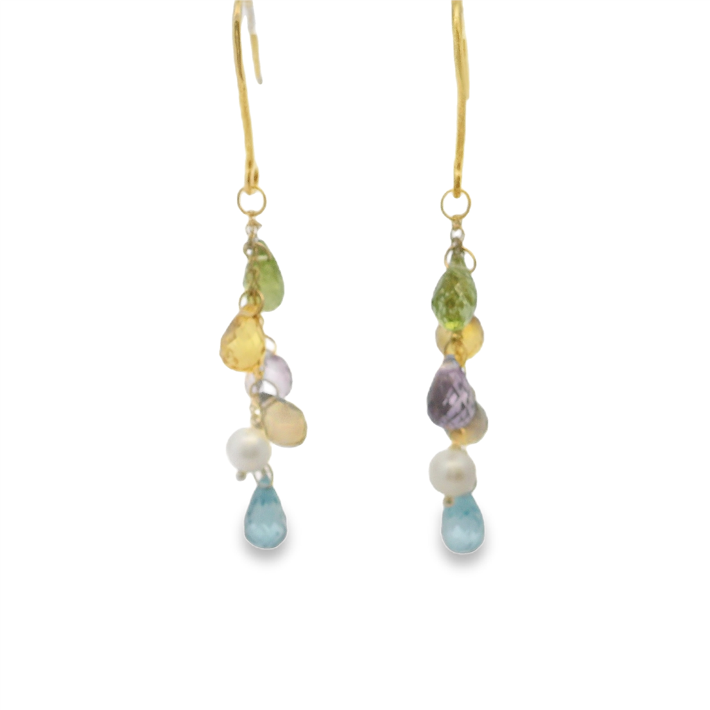 Estate Colored Stone Earrings
