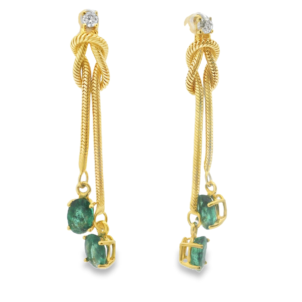 Estate Colored Stone Earrings