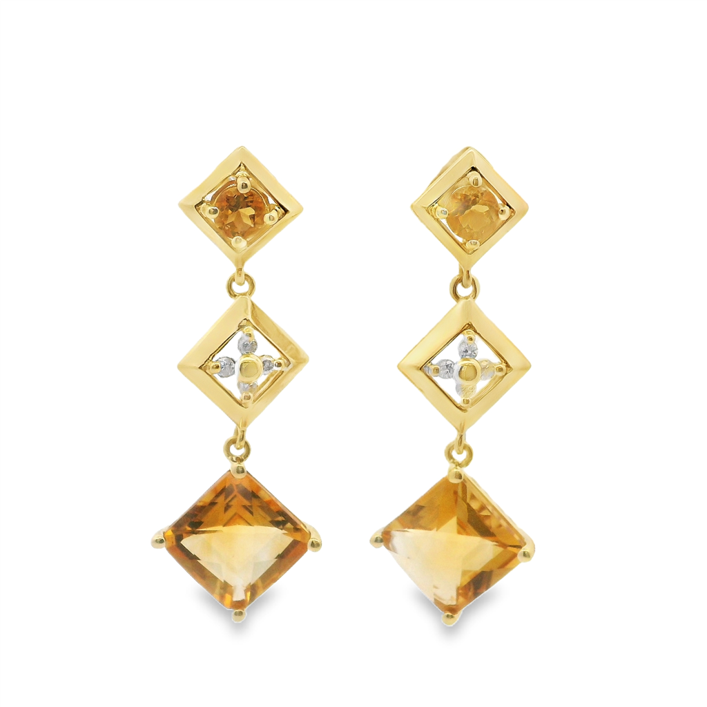 Estate Colored Stone Earrings