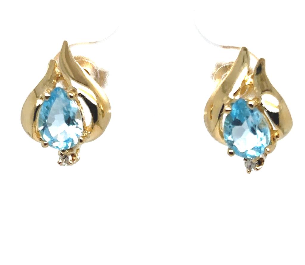 Estate Colored Stone Earrings