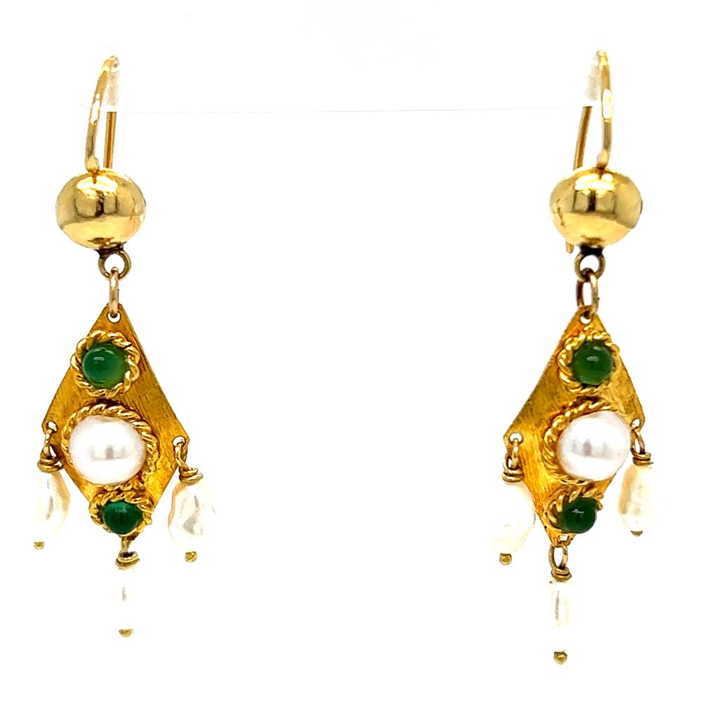 Estate Color Stone Earring