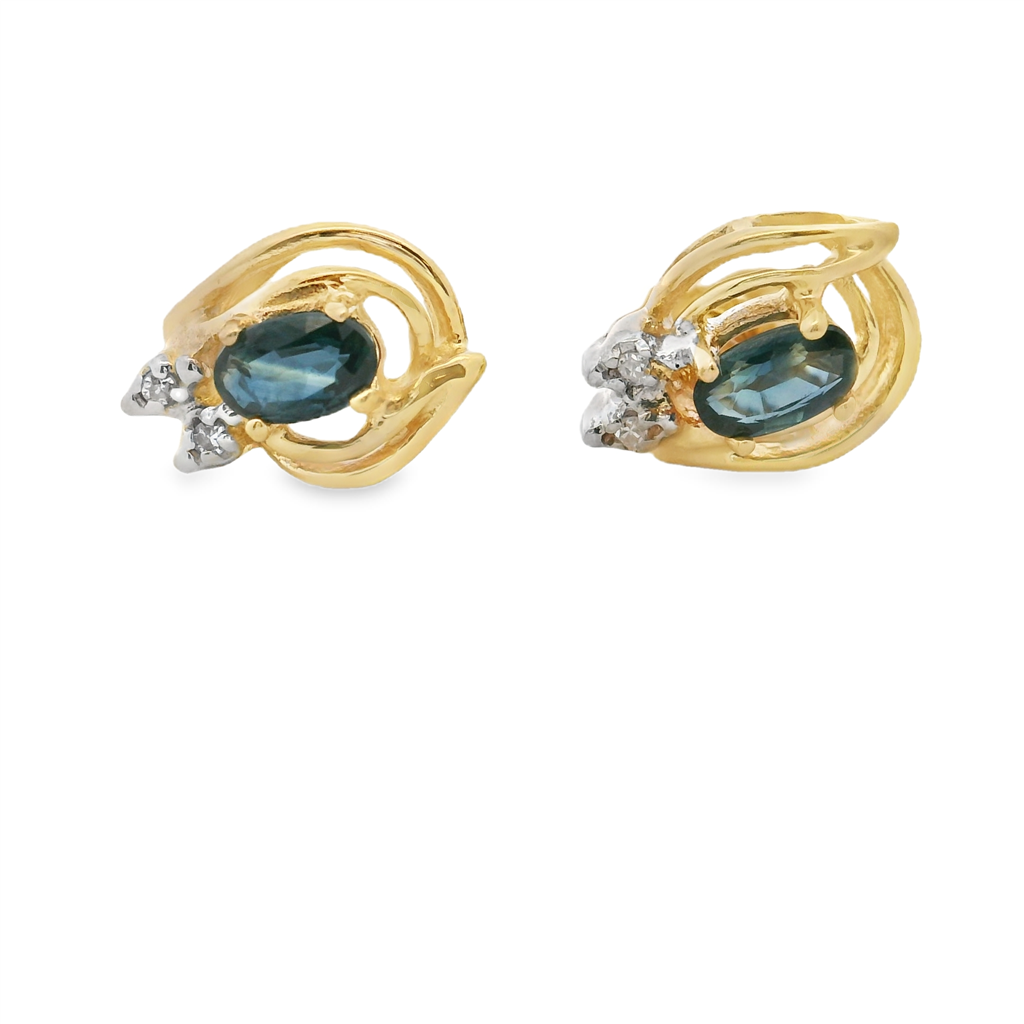 Estate Colored Stone Earrings