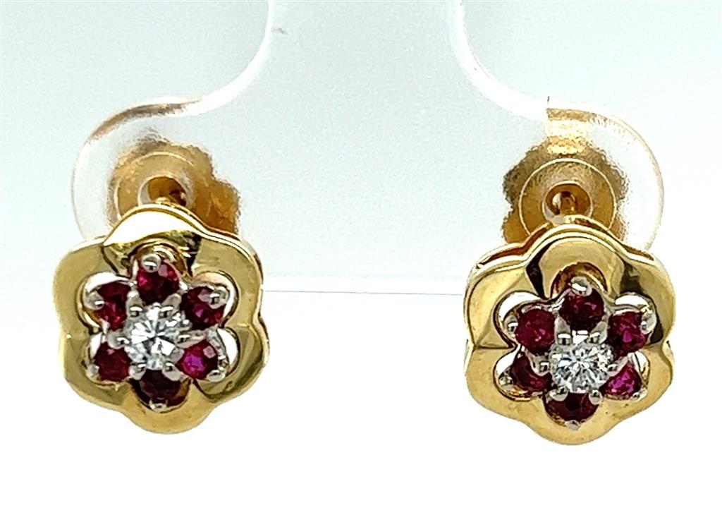 Estate Color Stone Earring
