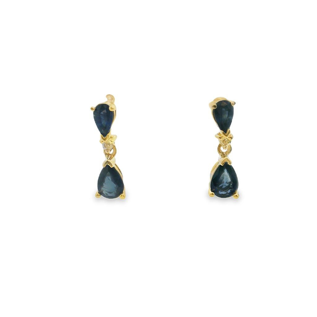 Estate Colored Stone Earrings