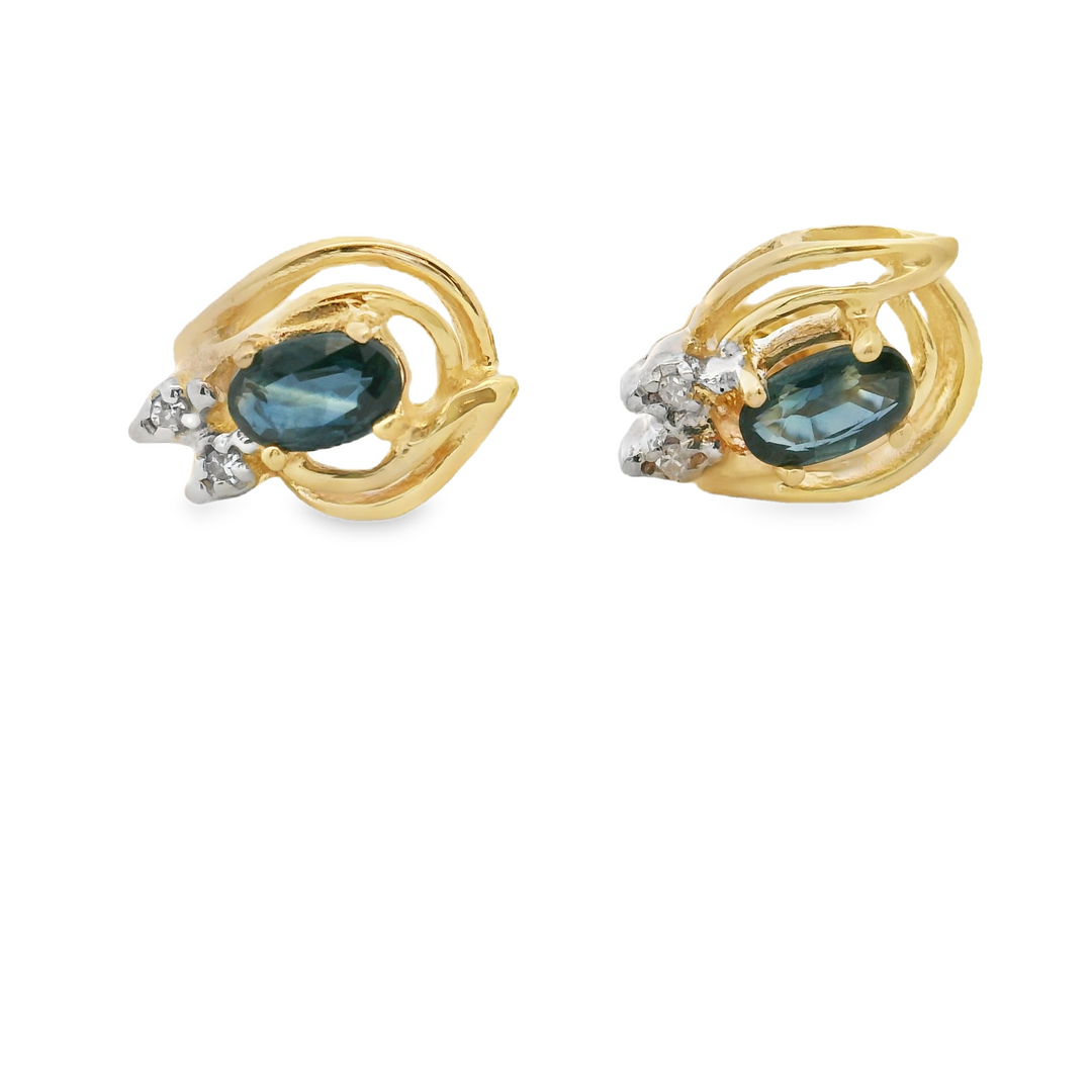 Estate Colored Stone Earrings