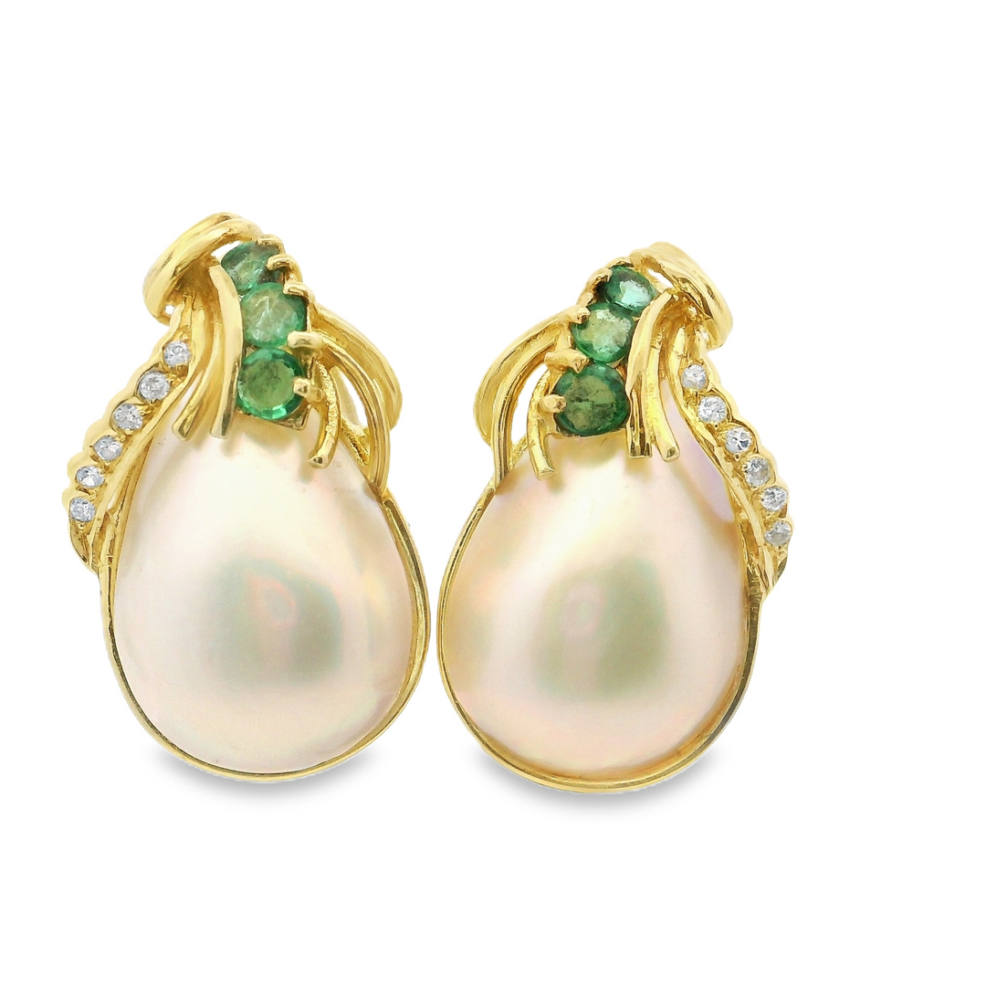 Estate Colored Stone Earrings