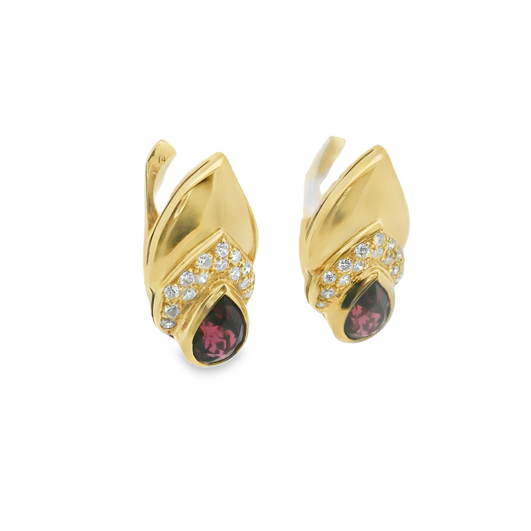 Estate Colored Stone Earrings