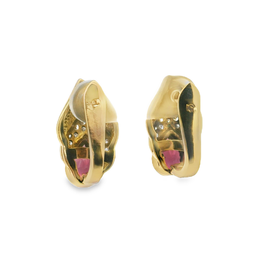 Estate Colored Stone Earrings
