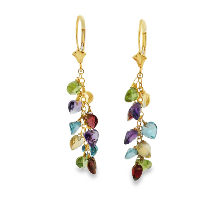 Estate Colored Stone Earrings