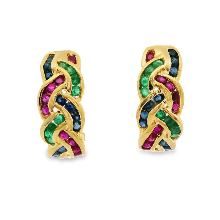Estate Colored Stone Earrings
