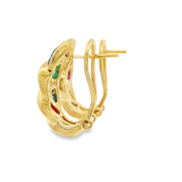 Estate Colored Stone Earrings