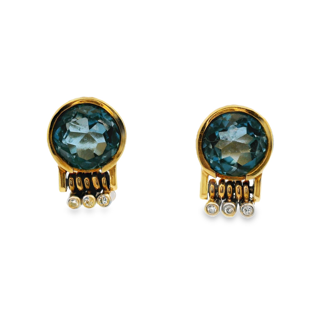 Estate Colored Stone Earrings