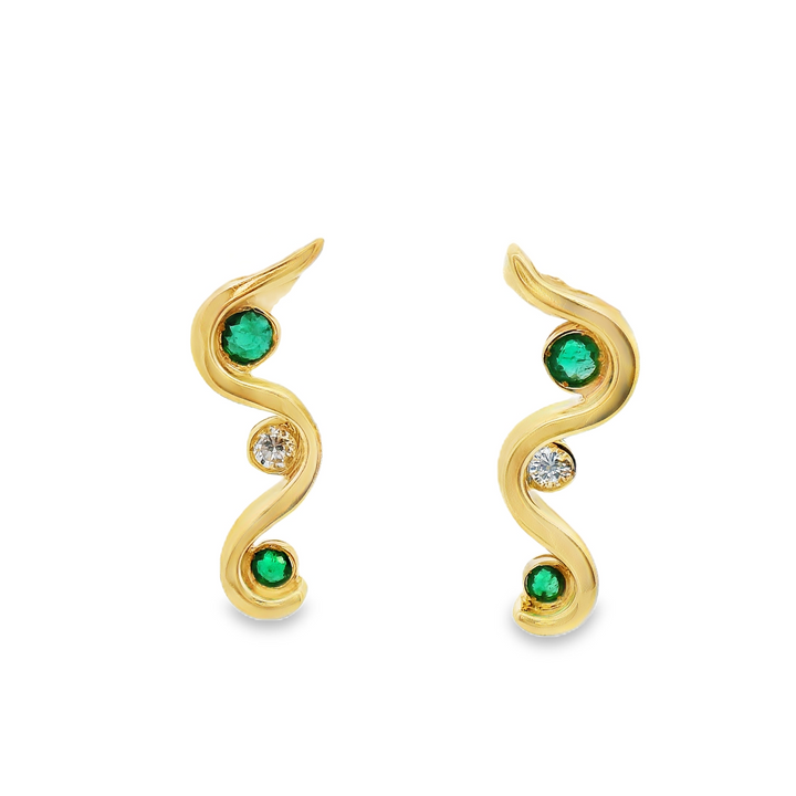 Estate Colored Stone Earrings