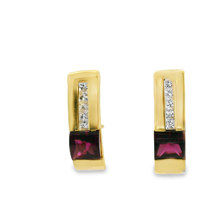 Estate Colored Stone Earrings