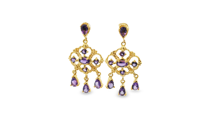 Estate Colored Stone Earrings