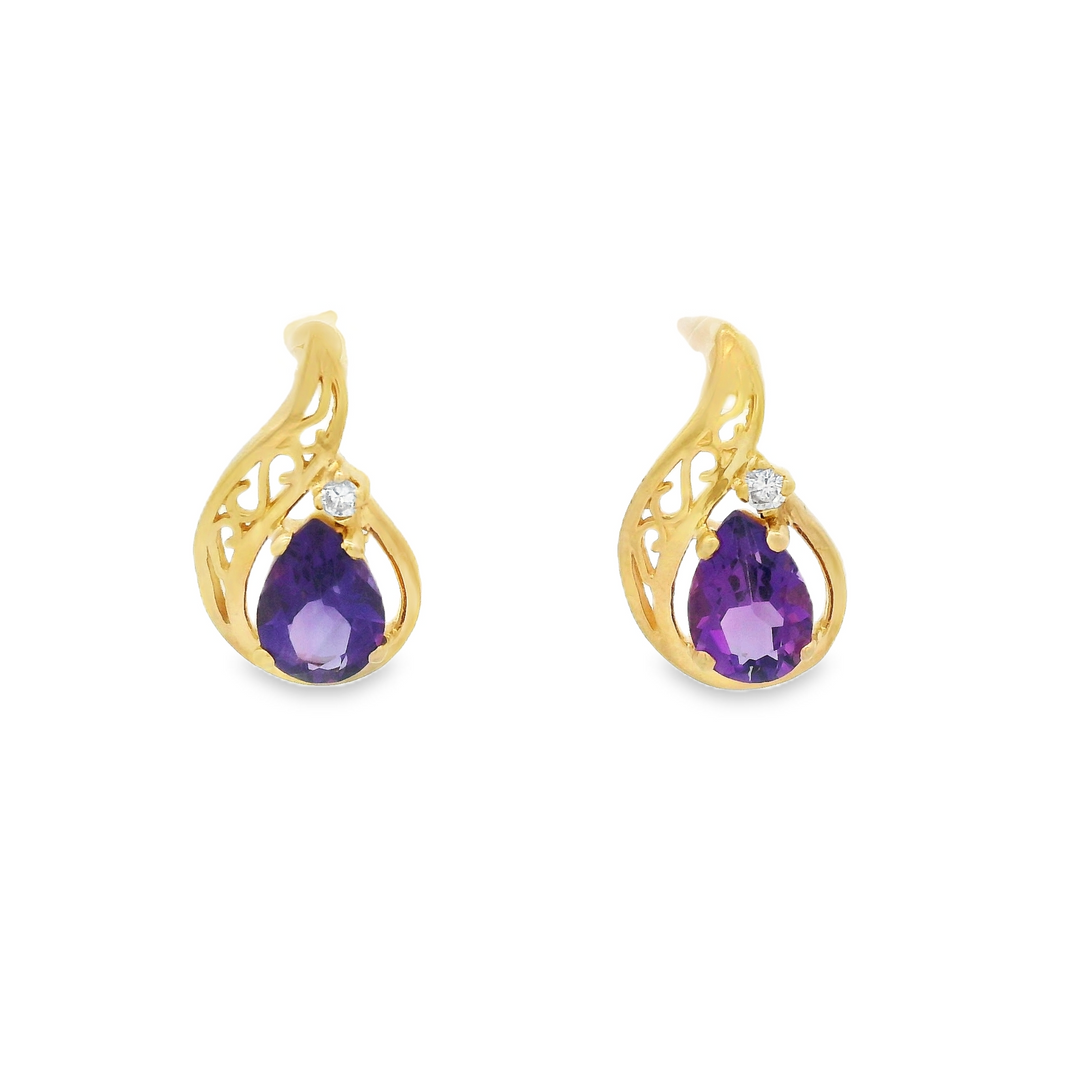 Estate Colored Stone Earrings