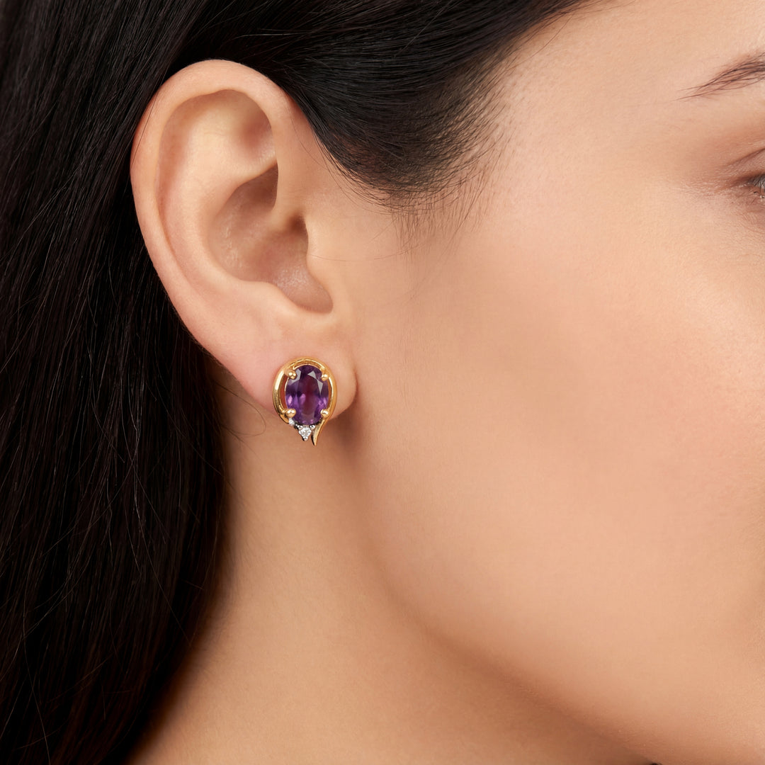 Estate Colored Stone Earrings