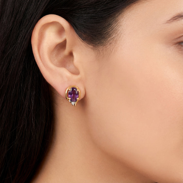 Estate Colored Stone Earrings