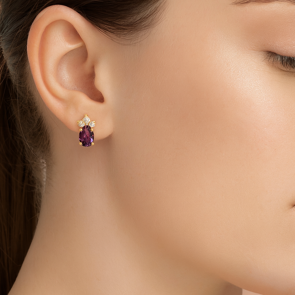 Estate Colored Stone Earrings