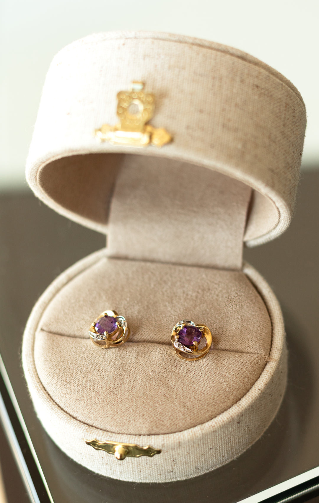 Estate Colored Stone Earrings