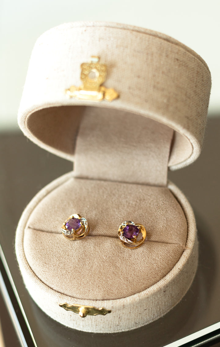 Estate Colored Stone Earrings
