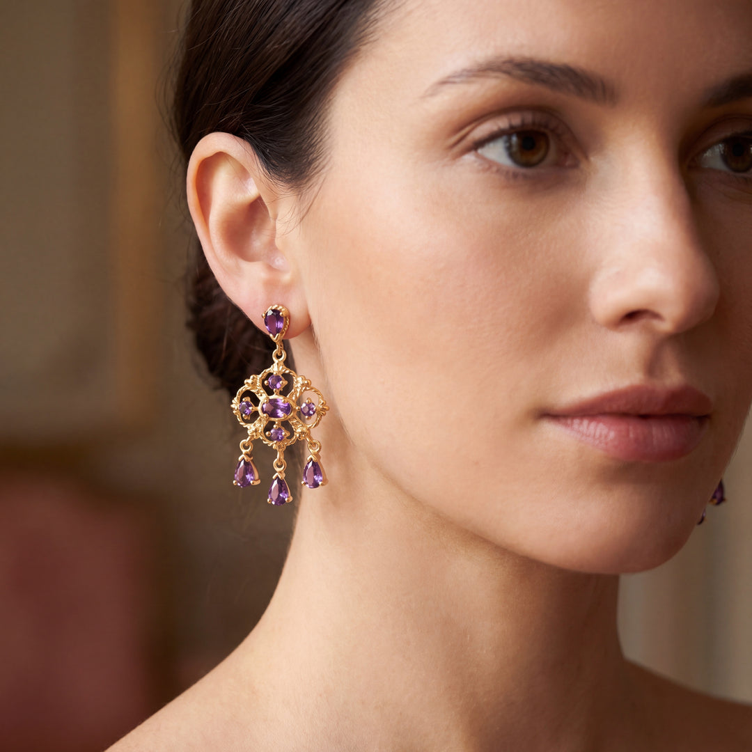 Estate Colored Stone Earrings