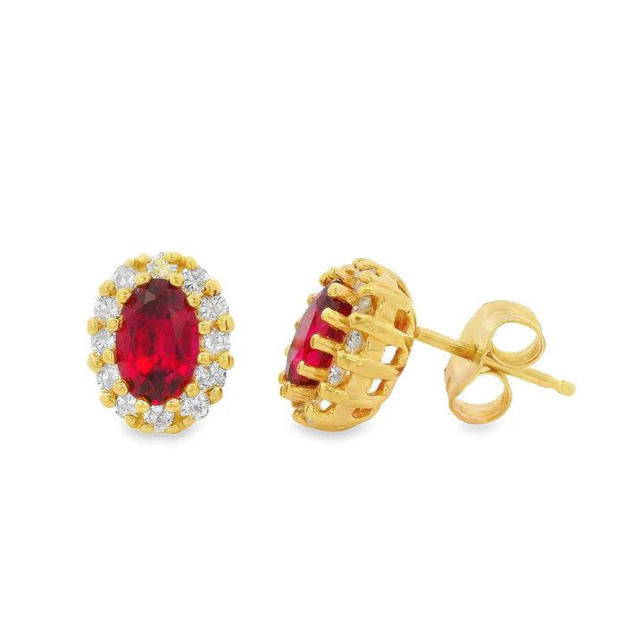 Estate Colored Stone Earrings