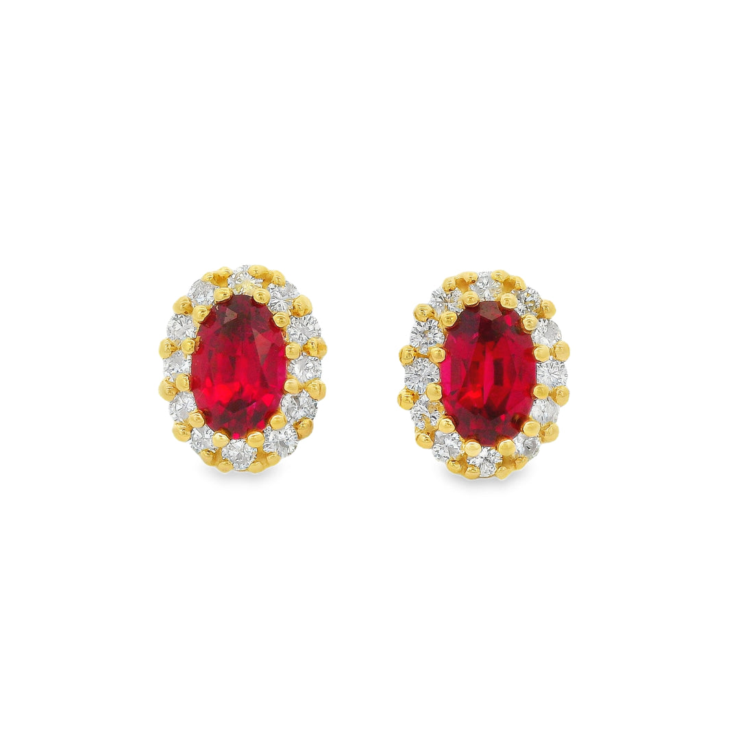 Estate Colored Stone Earrings