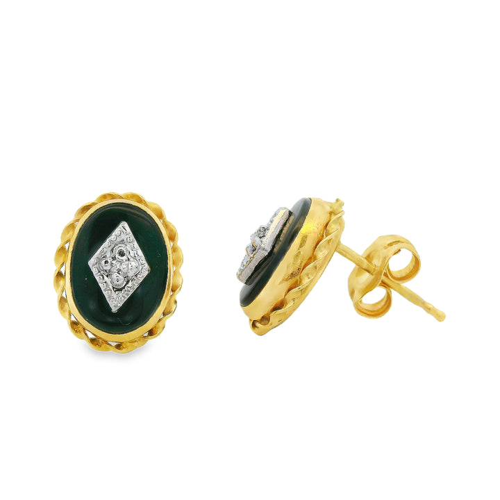 Estate Colored Stone Earrings