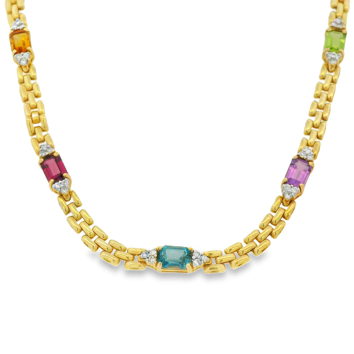 Estate Colored Stone Necklace