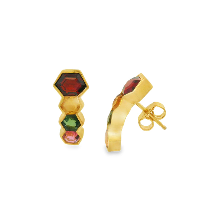 Estate Colored Stone Earrings