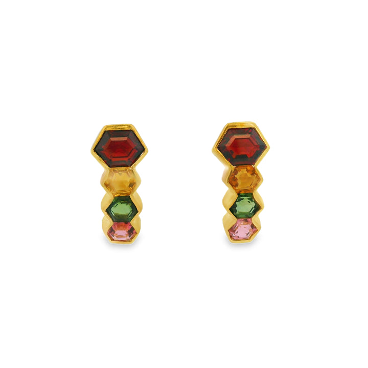 Estate Colored Stone Earrings