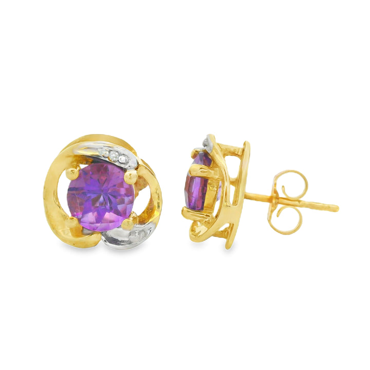 Estate Colored Stone Earrings