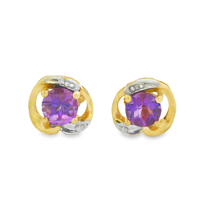 Estate Colored Stone Earrings