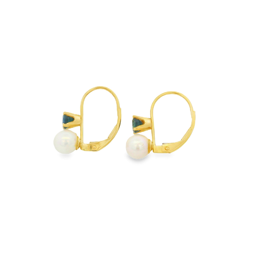 Estate Color Stone Earring