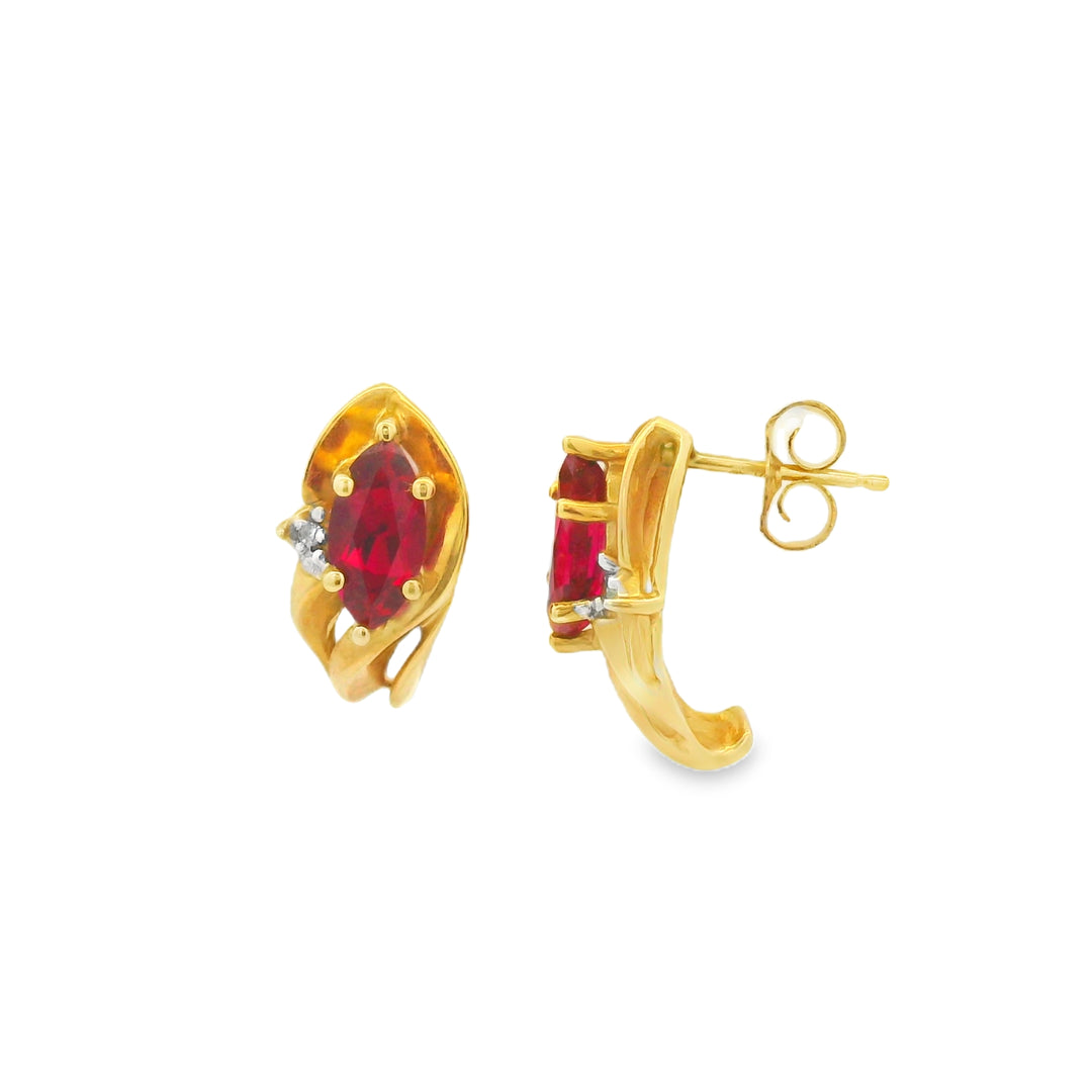 Estate Colored Stone Earrings