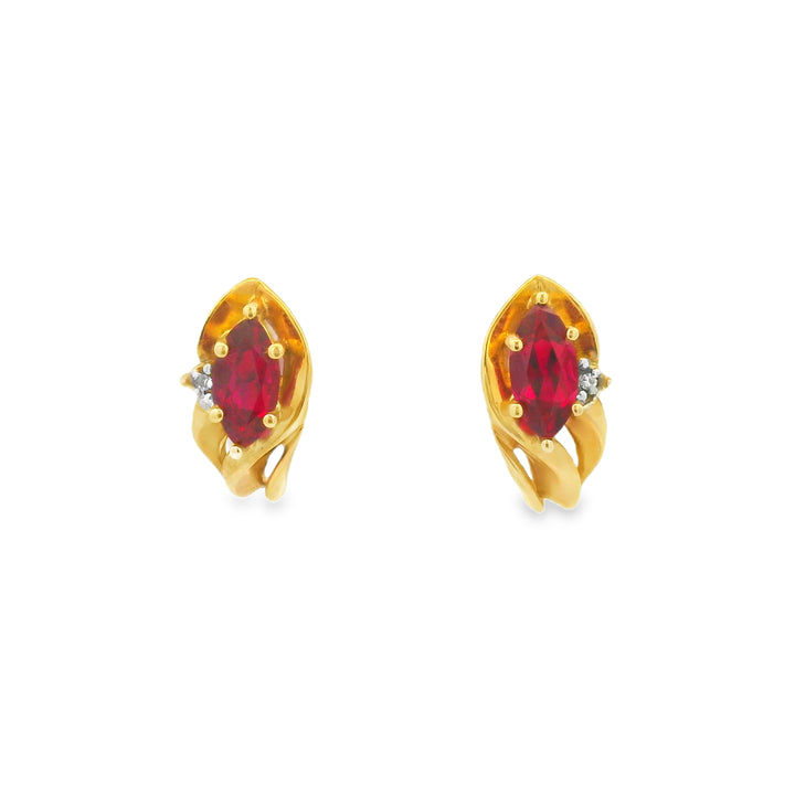 Estate Colored Stone Earrings