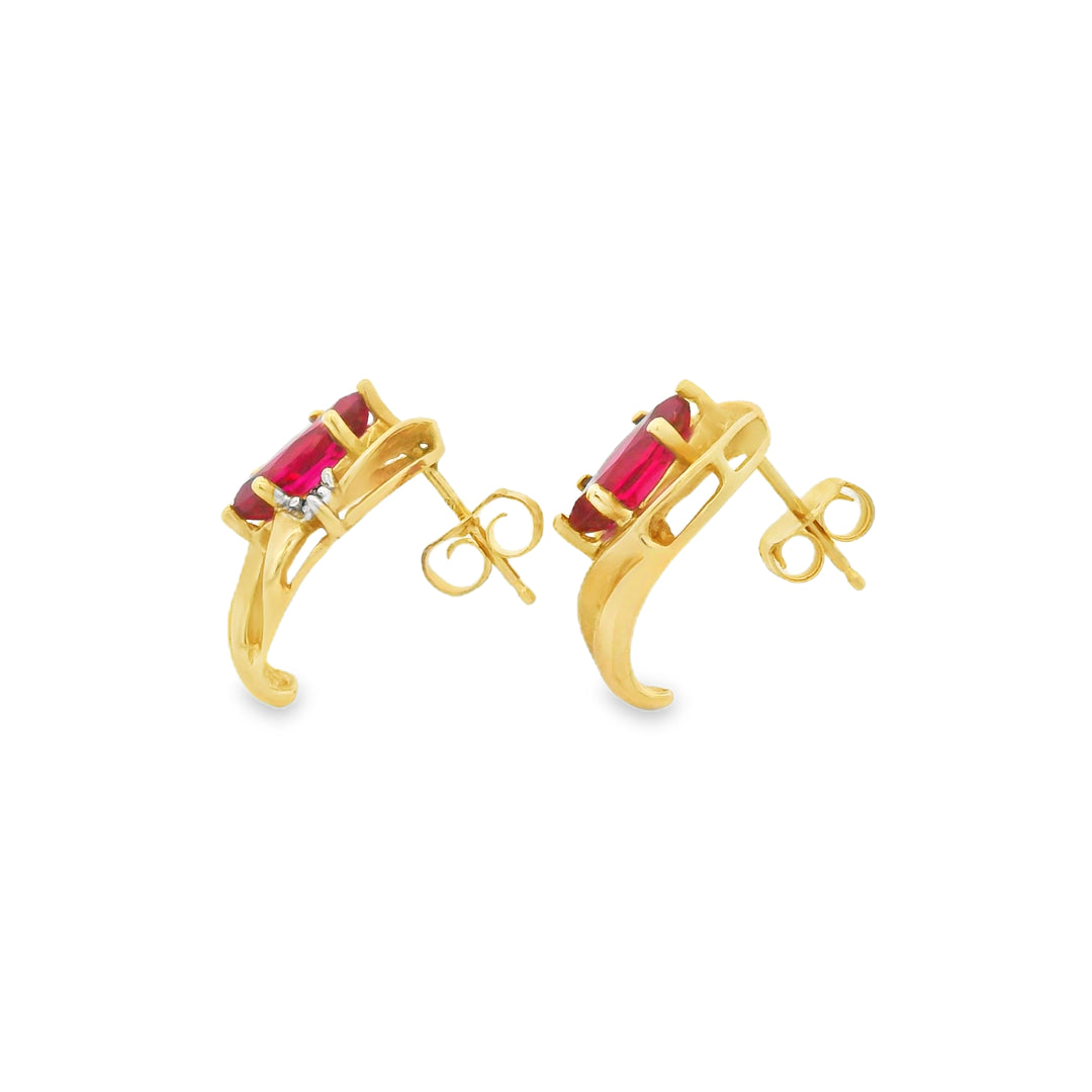 Estate Colored Stone Earrings