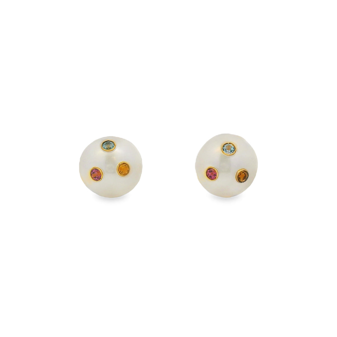 Estate Colored Stone Earrings