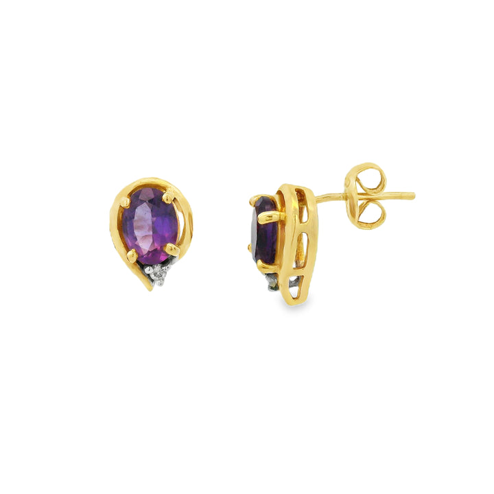 Estate Colored Stone Earrings