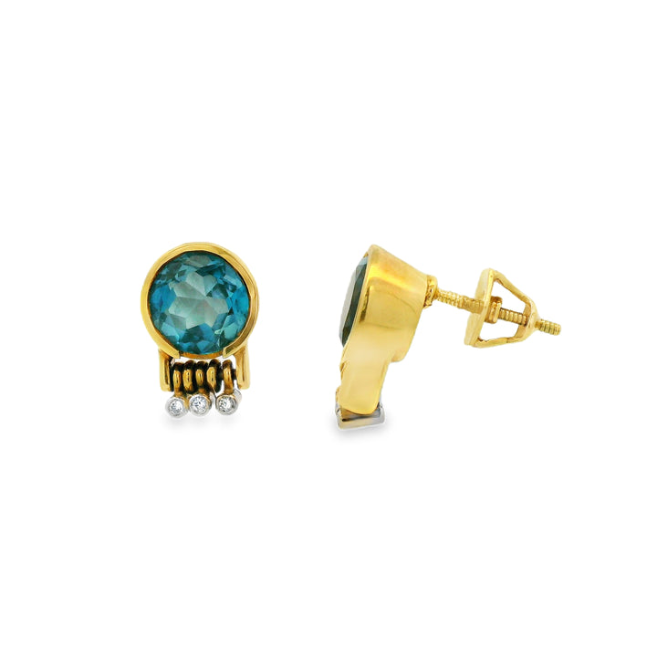 Estate Colored Stone Earrings