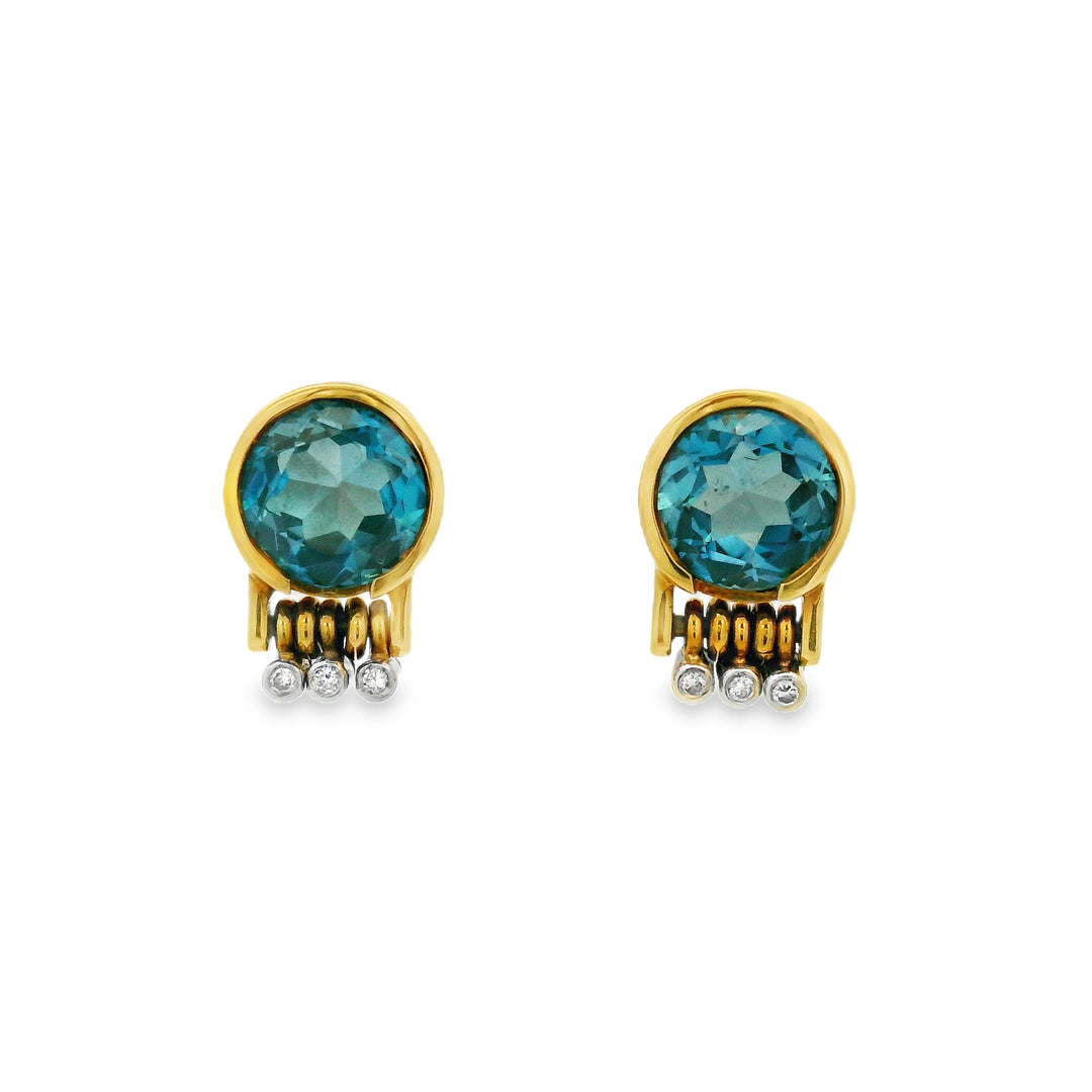 Estate Colored Stone Earrings