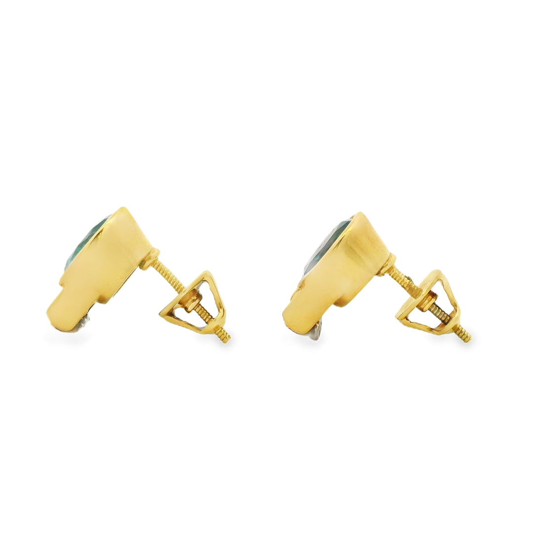 Estate Colored Stone Earrings