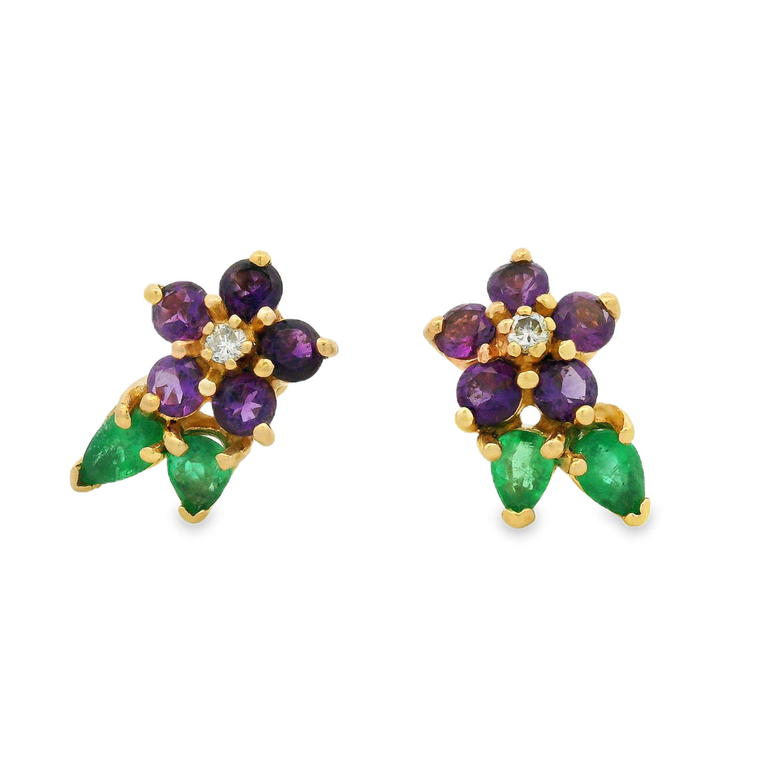 Estate Colored Stone Earrings