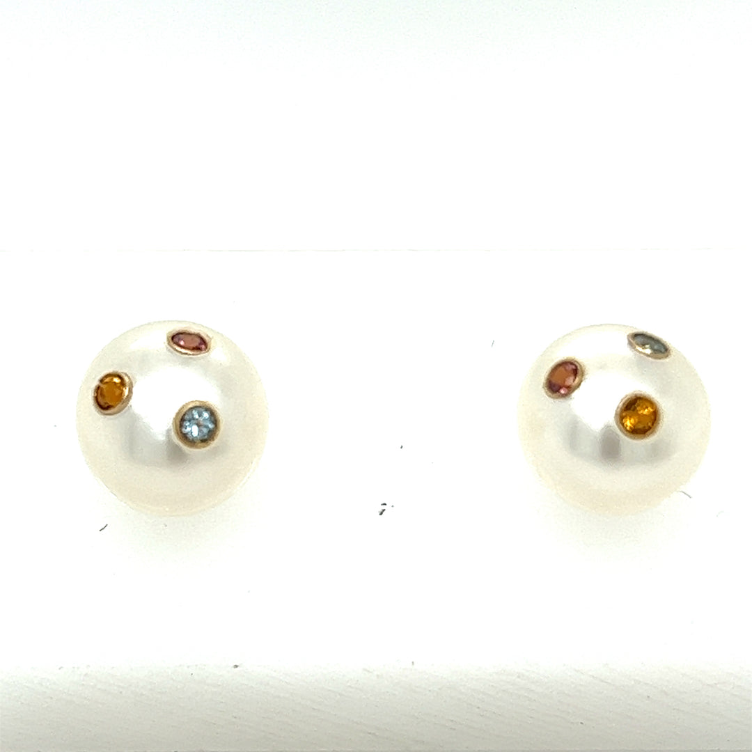 Estate Colored Stone Earrings